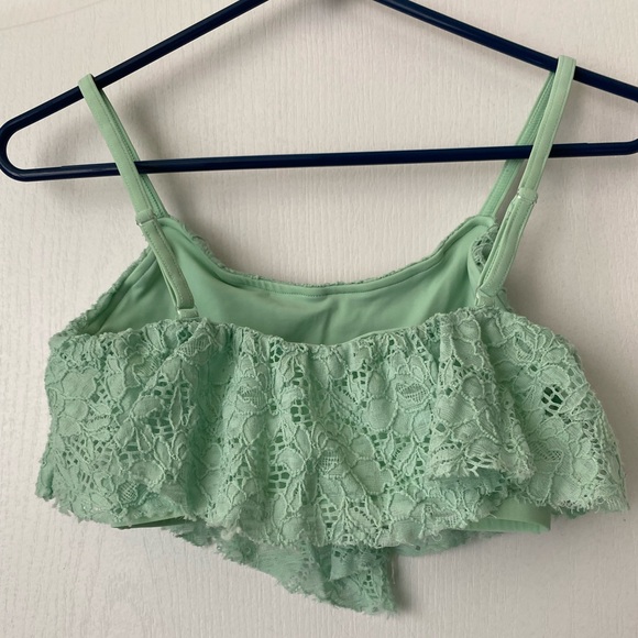 Balera Crop top. Eyelet design. Mint green color. Small - Picture 2 of 7